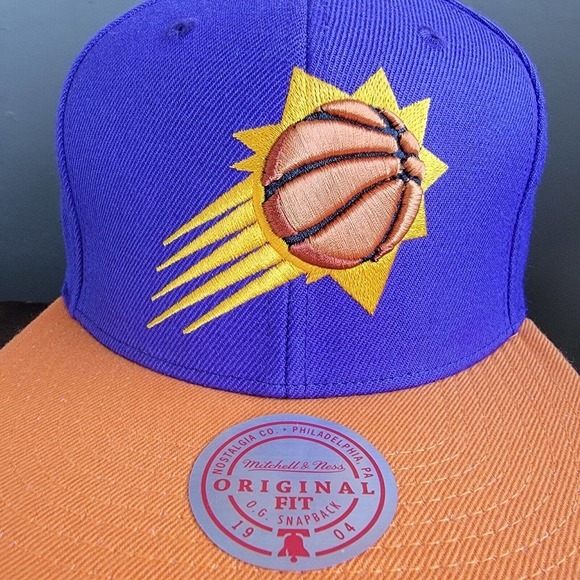 Phoenix Suns Mitchell & Ness‎ NBA Snapback Hat 2Tone Hardwood Classics Cap Retro - Picture 2 of 11